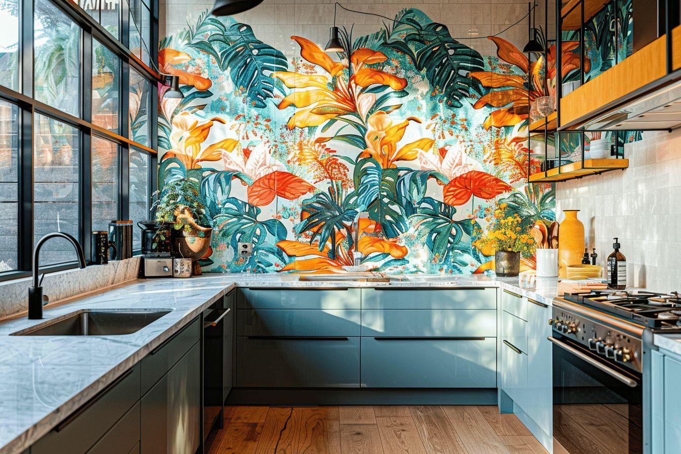 Papier peint cuisine tendance 2022 : styles à adopter d’urgence
