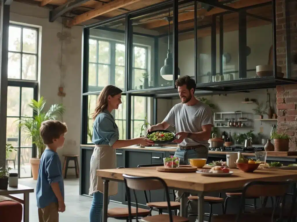 Photo verriere-cuisine-luminosite-style-industriel