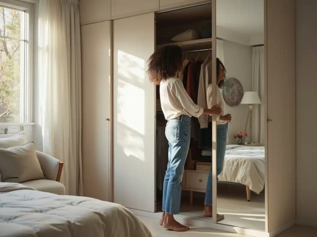 Photo porte-dressing-gain-de-place-chic