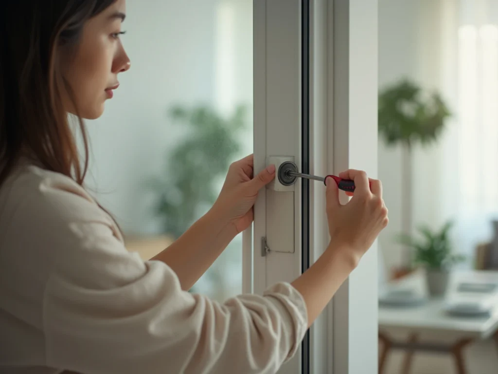 Photo securiser-maison-verrou-porte-coulissante