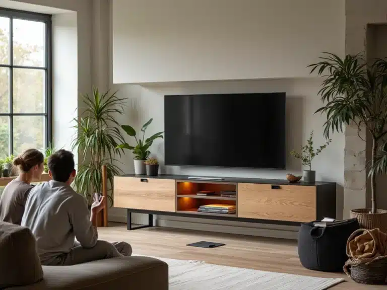 Photo meuble-tv-rangement-gain-place-style