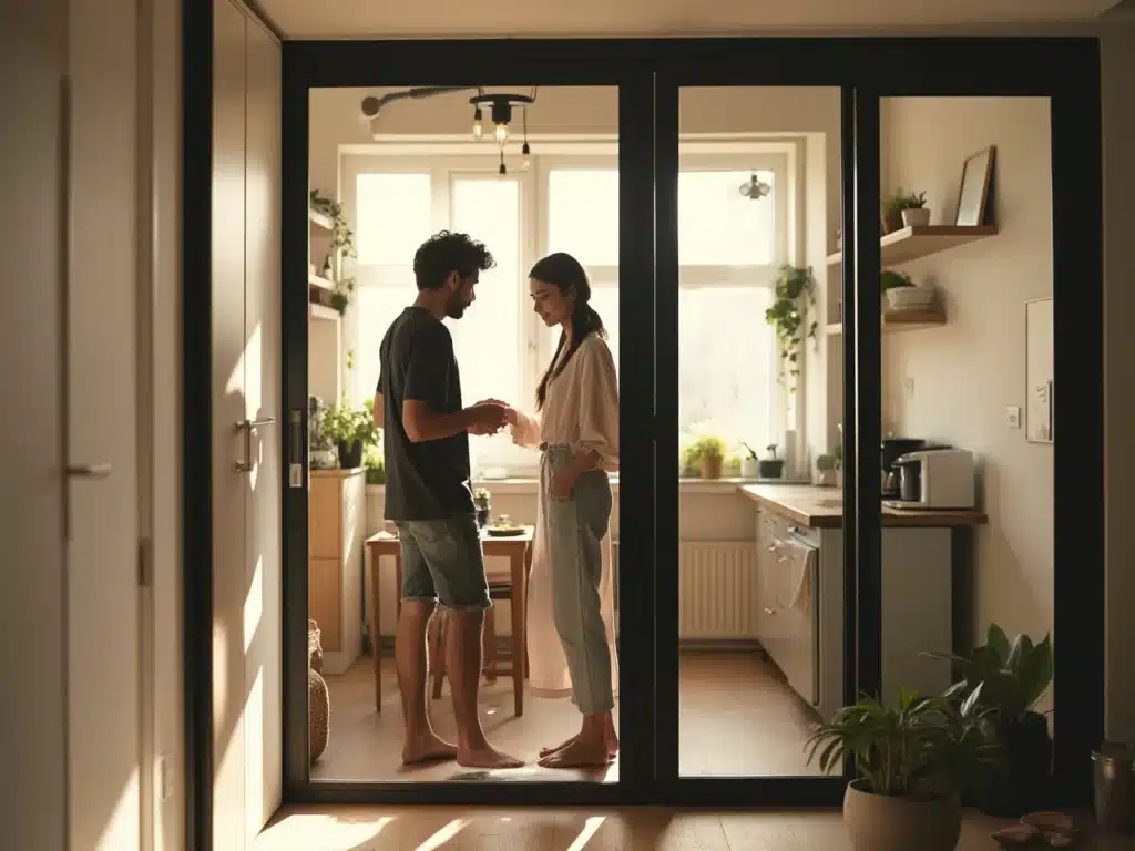 Photo porte-coulissante-verriere-espace-interieur