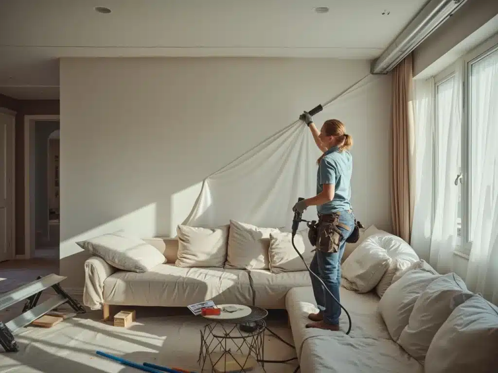 Photo toile-tendue-plafond-decoration-haut-gamme