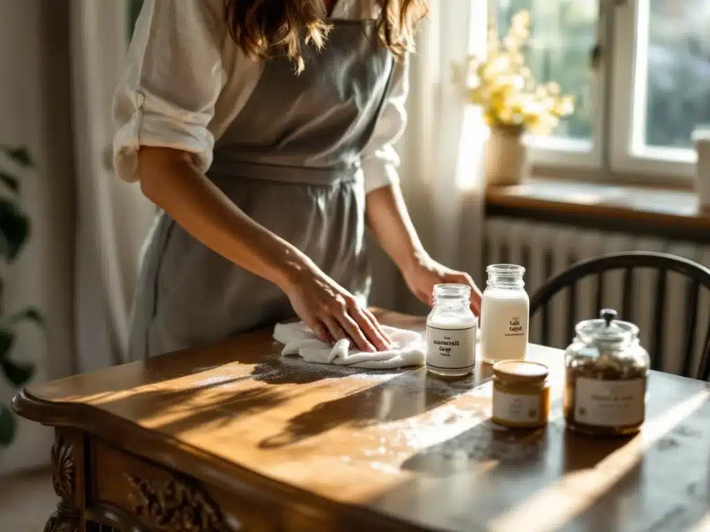 Photo meubles-bois-nettoyage-facile