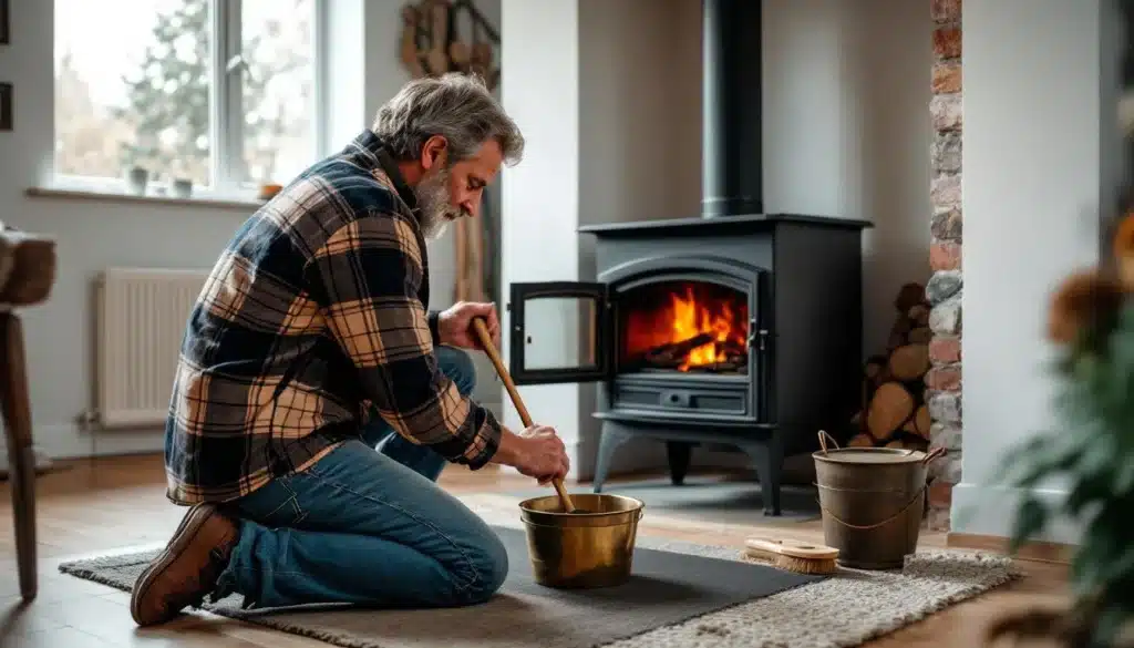 Photo frequence-vider-cendres-poele-bois