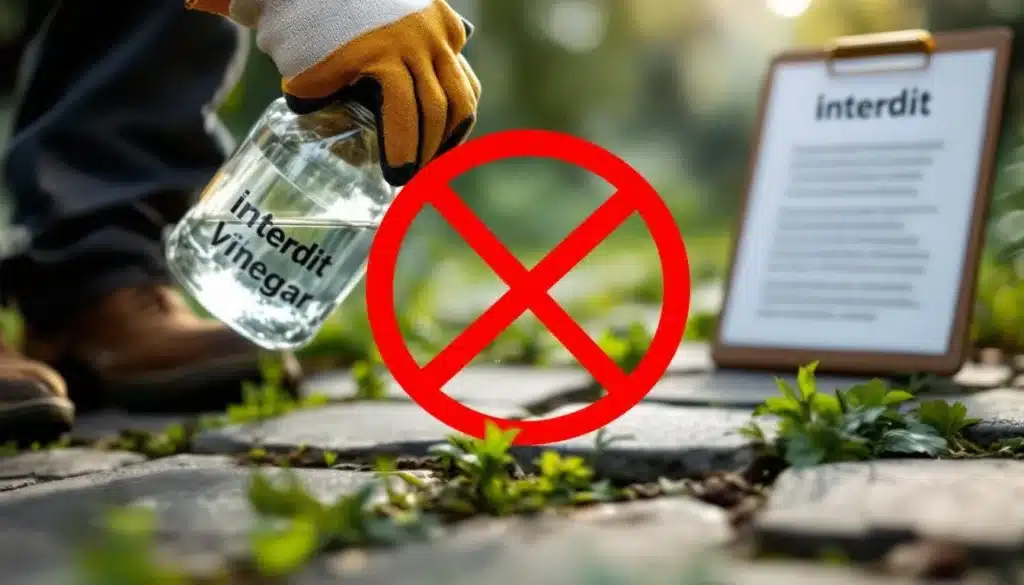 Photo vinaigre-blanc-desherbant-interdit-sanctions