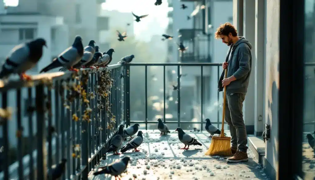 Photo chasser-pigeons-balcon-astuces