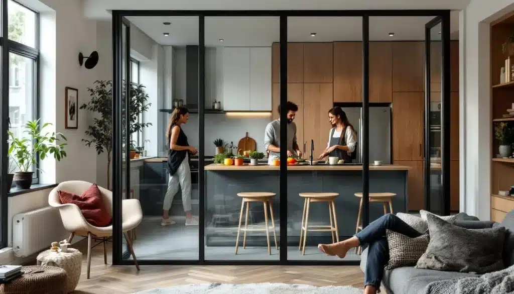 Photo cloison-verriere-cuisine