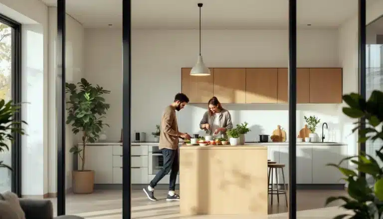 Photo cuisine-verriere-piece-ouverte