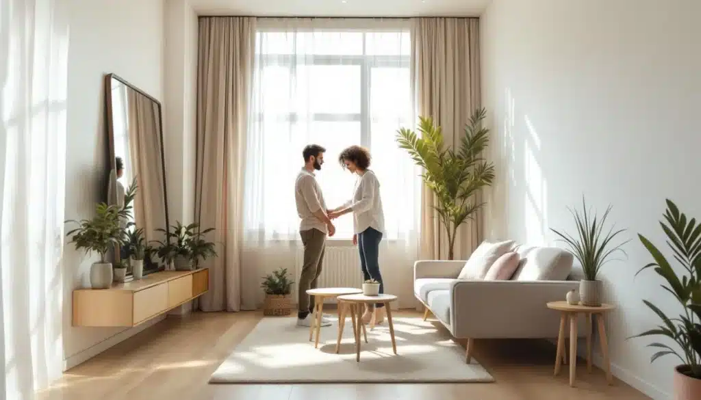 Photo decoration-petit-salon-agrandir-espace