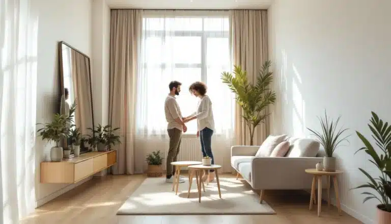 Photo decoration-petit-salon-agrandir-espace