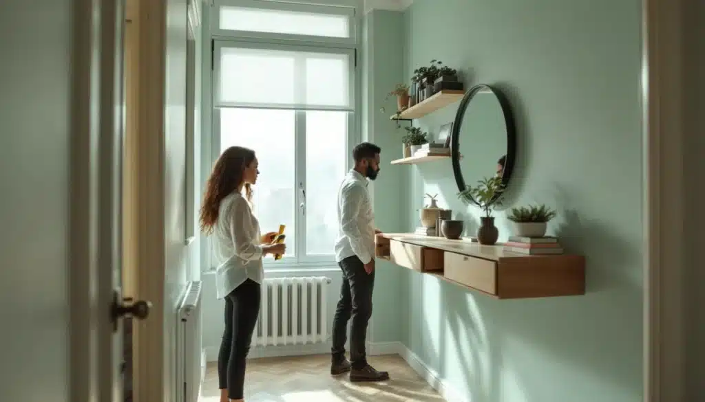 Photo meuble-couloir-etroit-gain-place