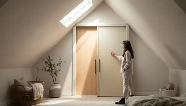 Photo porte-coulissante-sous-pente