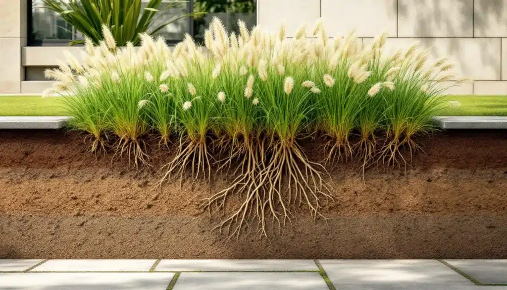 Photo herbe-pampa-profondeur-racines