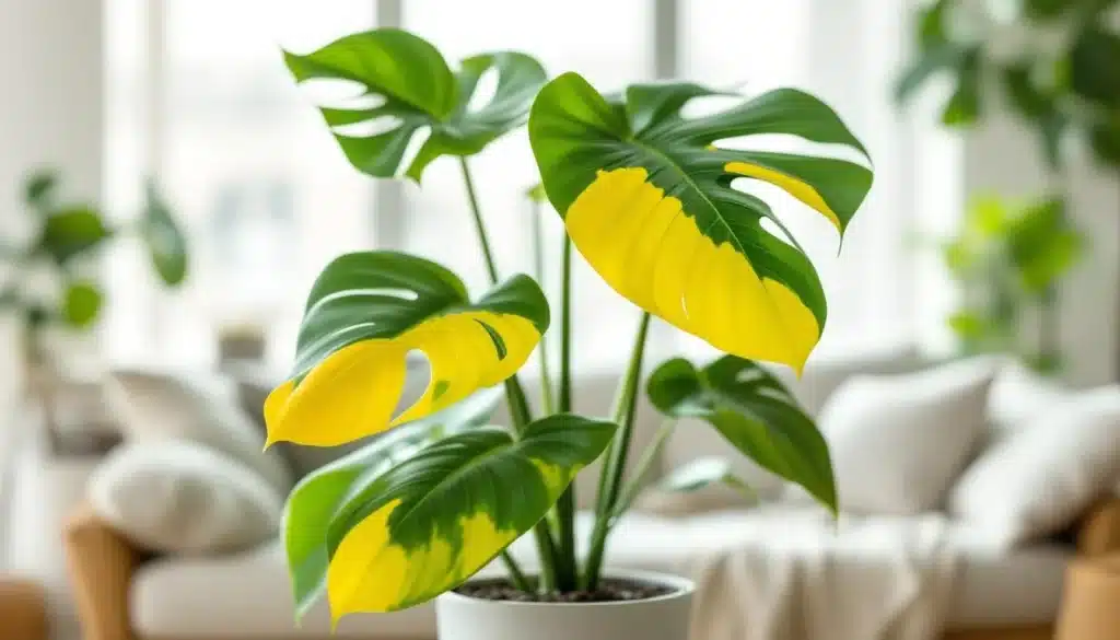 Photo feuilles-monstera-jaunissent-causes-solutions-naturelles