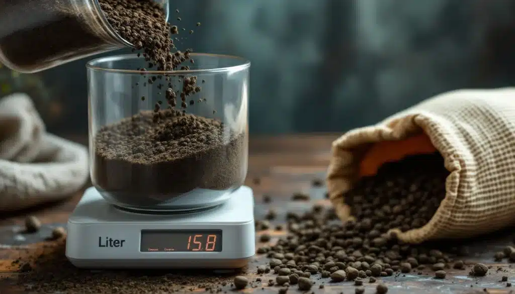 poids litre terreau kilo calculer