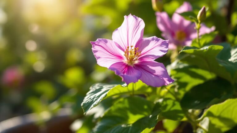 Agapanthe en pot au soleil, avec une hampe fanée coupée net et des feuilles vertes intactes.